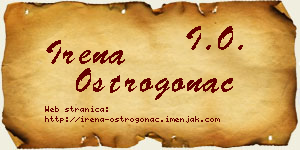 Irena Ostrogonac vizit kartica